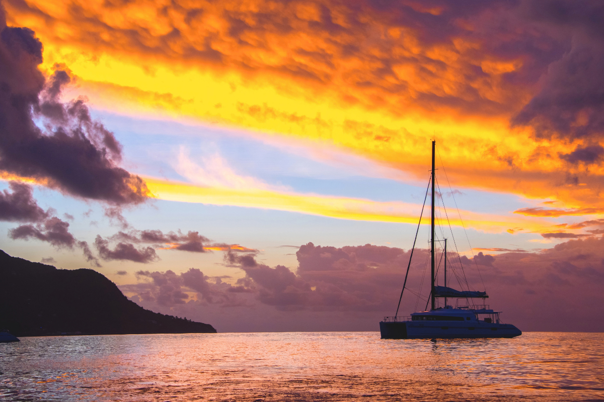 Coucher de soleil, Seychelles