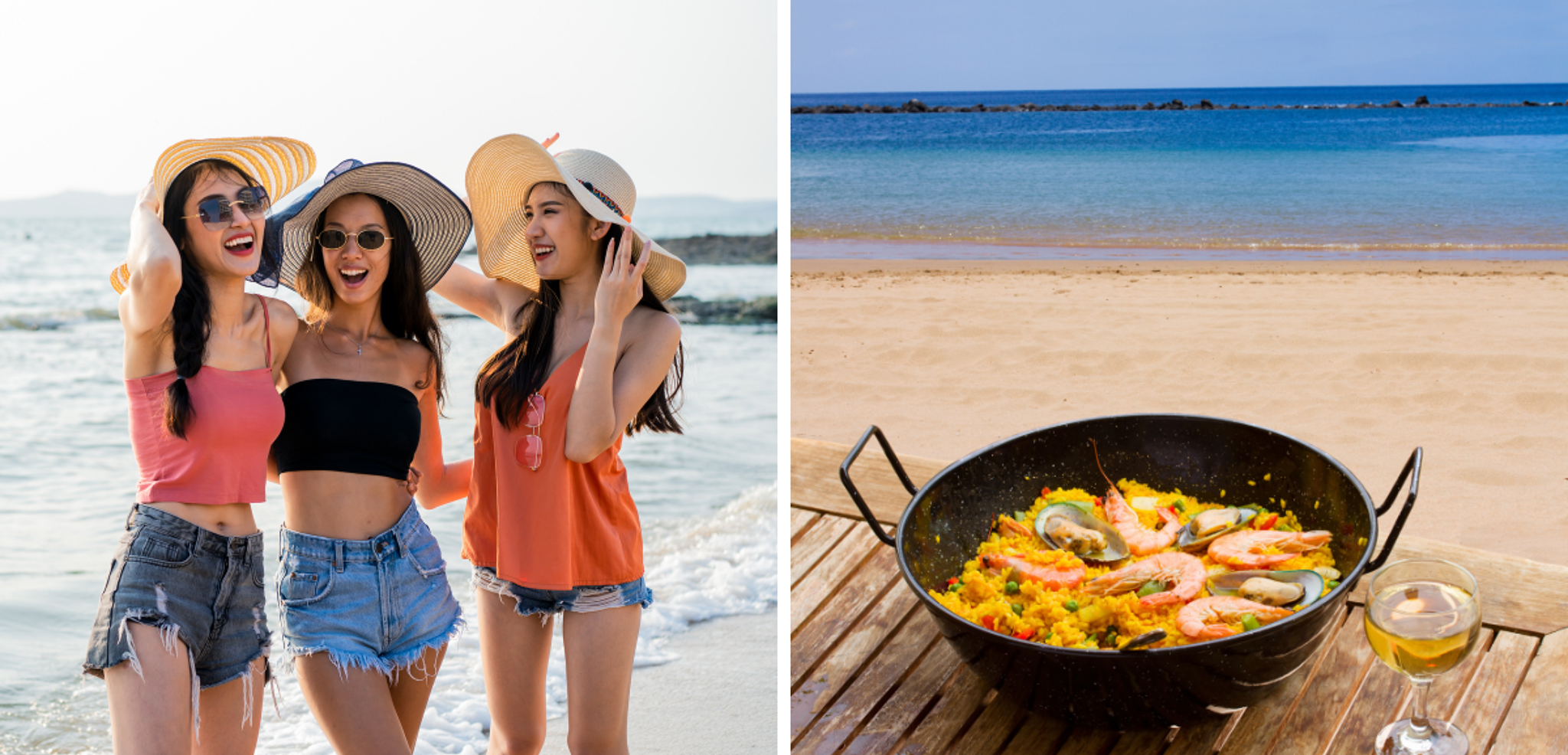 Une bonne paella sur la plage... (départs de mai à septembre uniquement)