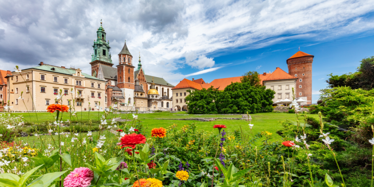 Une pause dans les jardins du Château Royal de Wawel - jour 3 