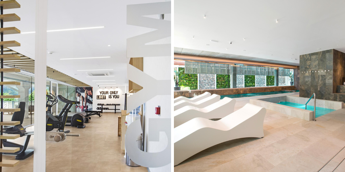 Salle de sport et spa de votre hôtel Sumus Hotel Monteplaya & Spa **** Adults Only (ou similaire)