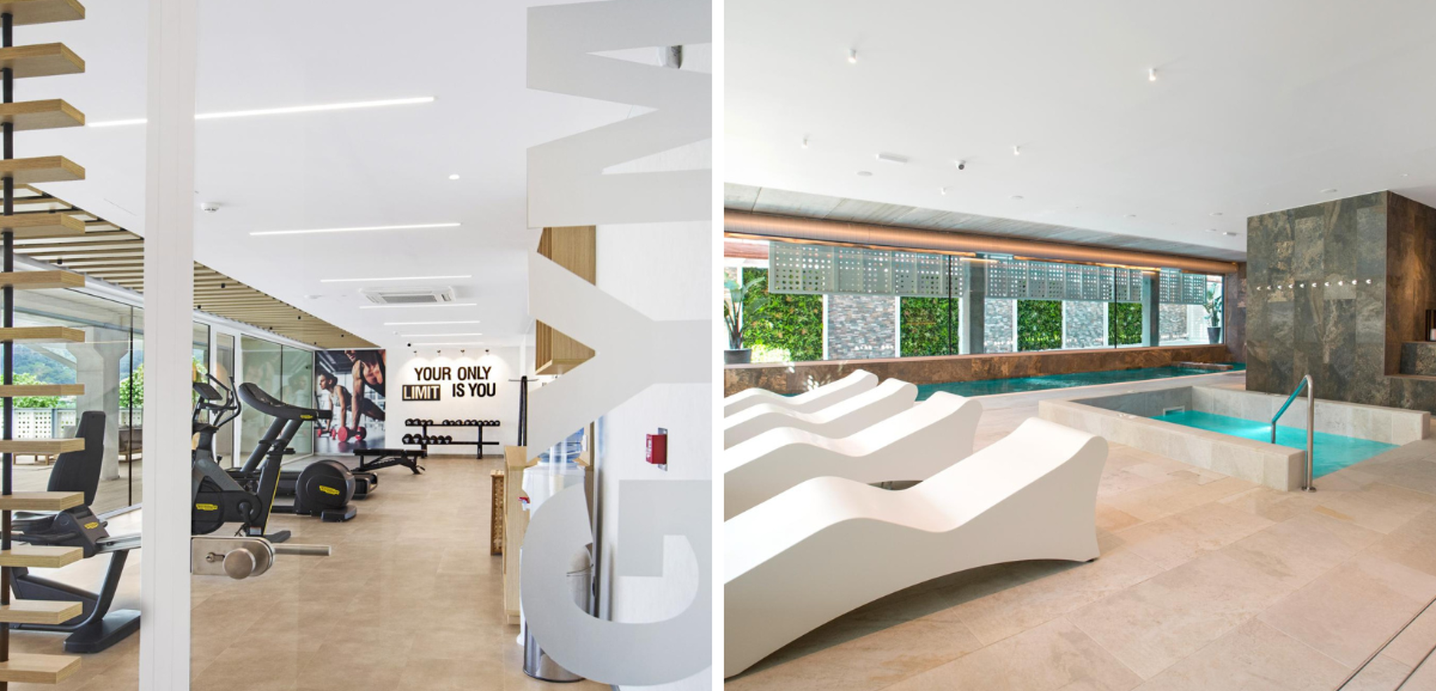 Salle de sport et spa de votre hôtel Sumus Hotel Monteplaya & Spa **** Adults Only (ou similaire)