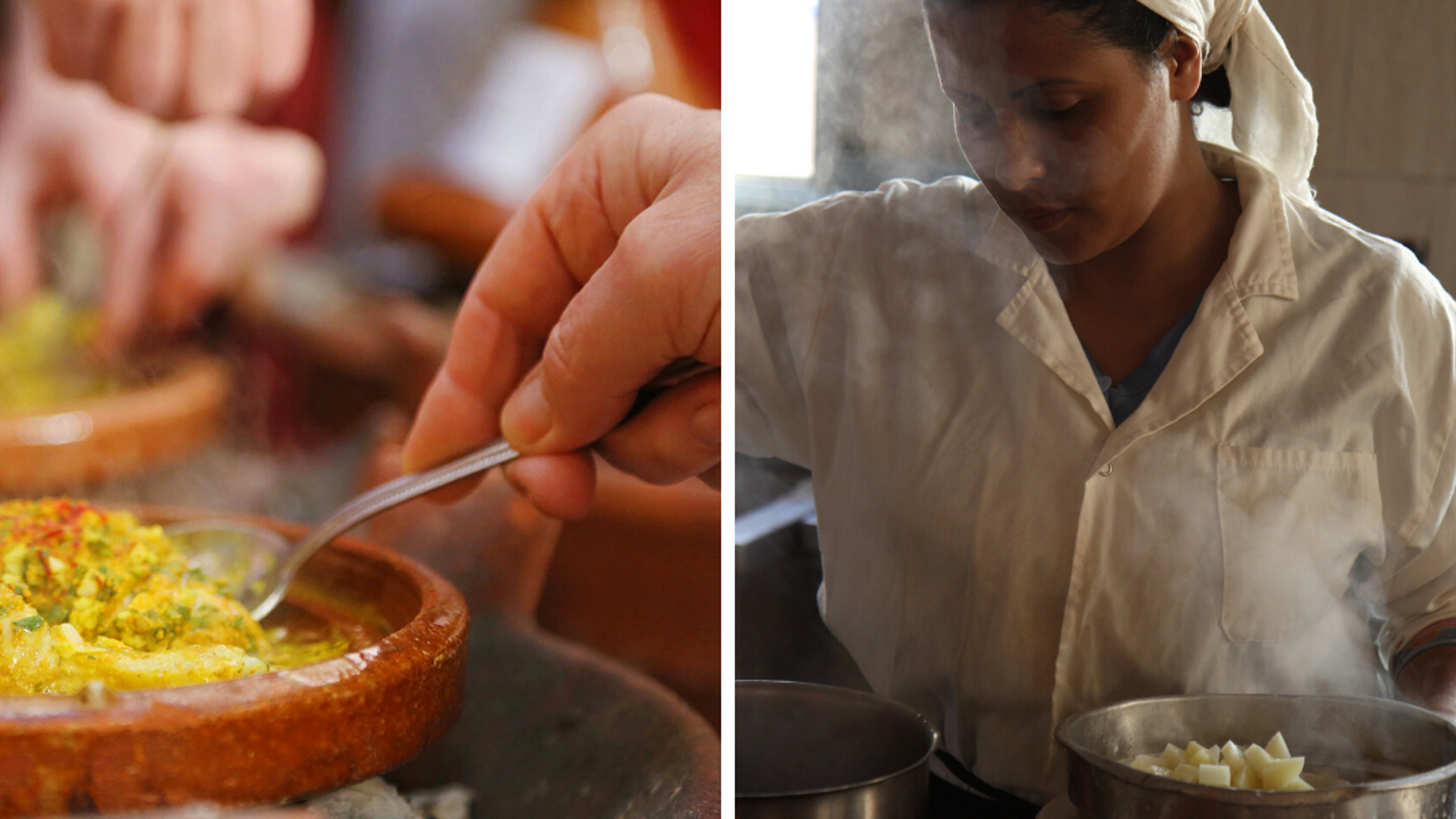 Lors d'un cours de cuisine
