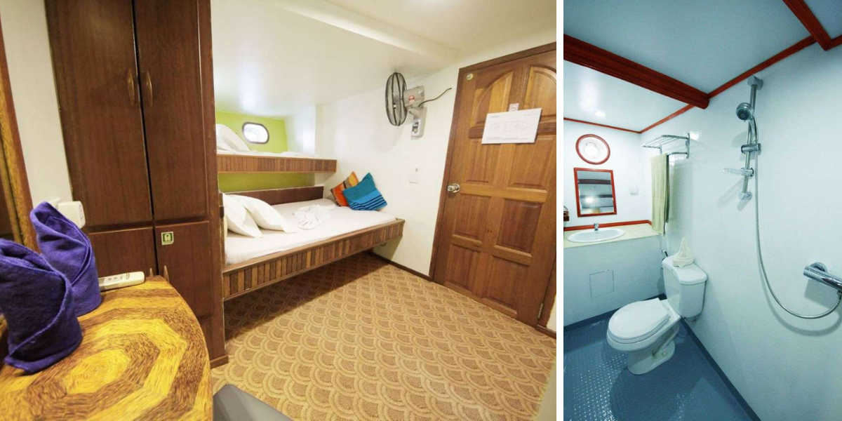 Cabine double et sa salle d'eau