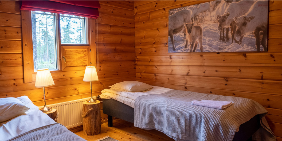 Chambre 1 avec 2 lits simples