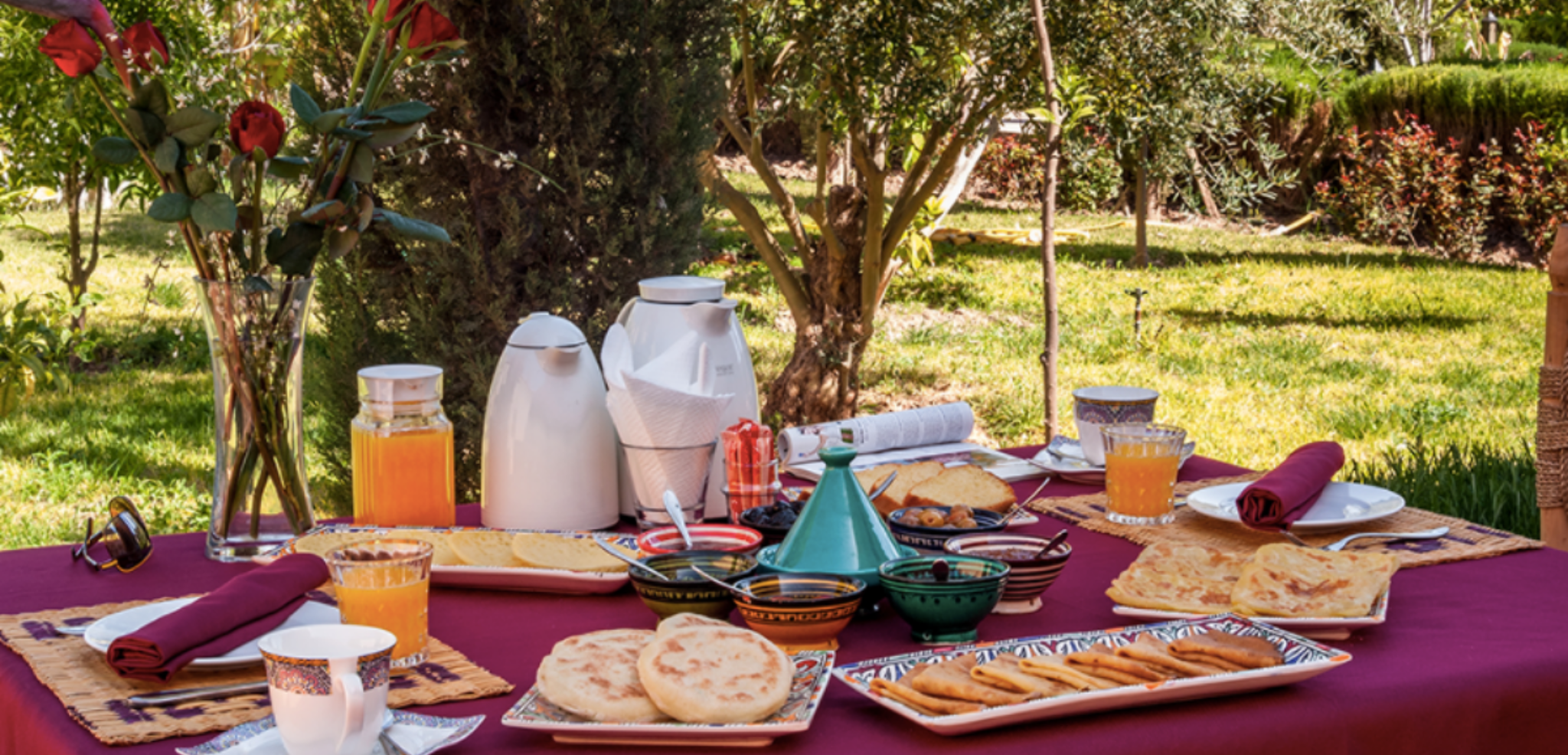 Des repas à base de produits bio du domaine