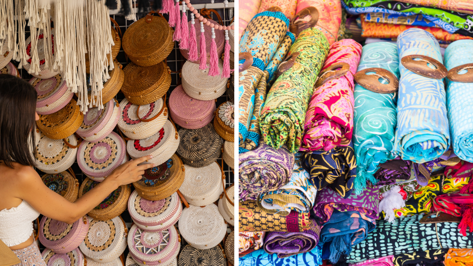 Chiner sur le marché artisanal d'Ubud