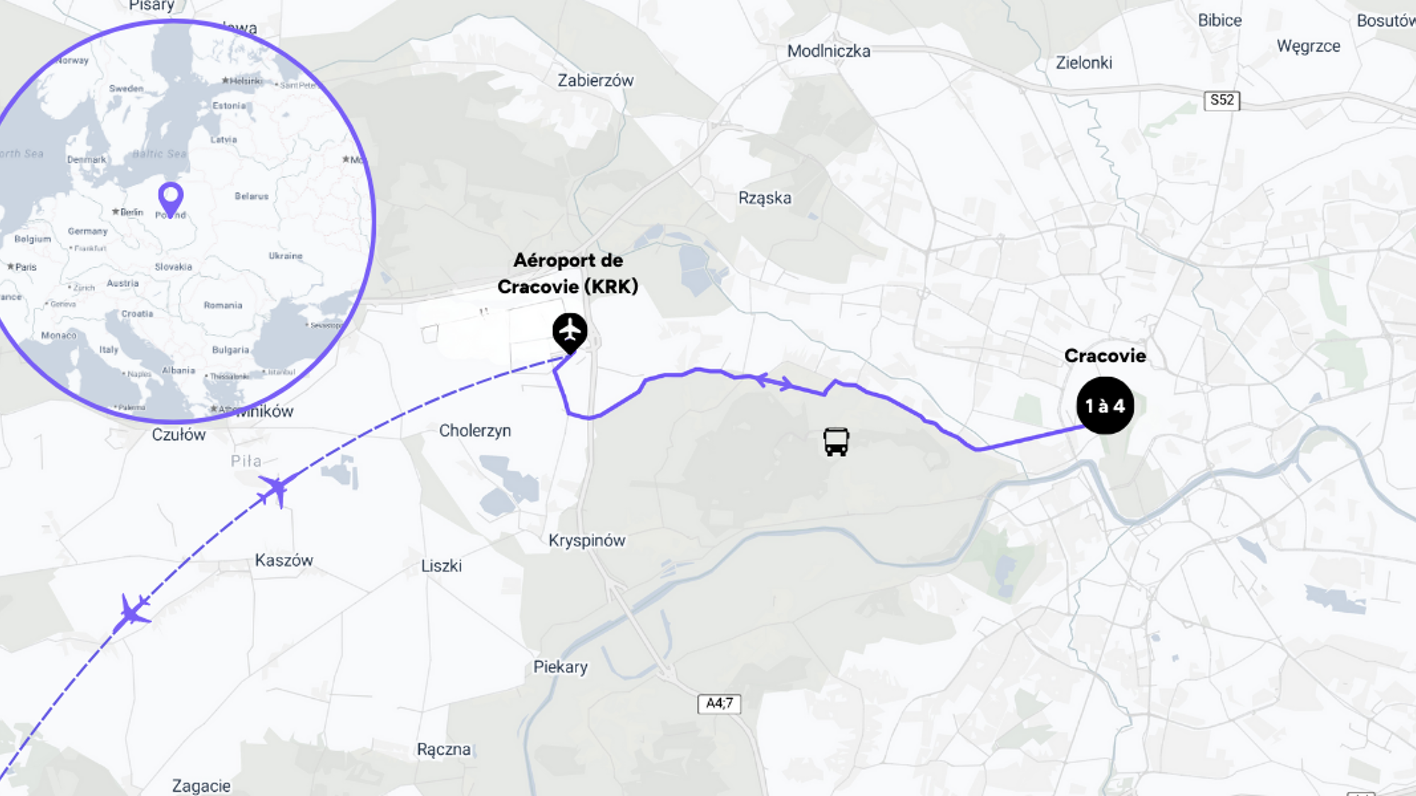L'itinéraire de votre voyage