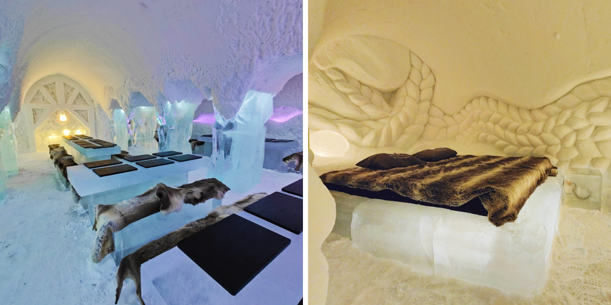 Sculpté entièrement dans la neige, l'architecture change chaque année (photo non contractuelle) 