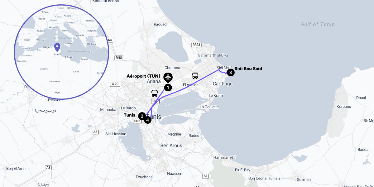 L'itinéraire de votre séjour