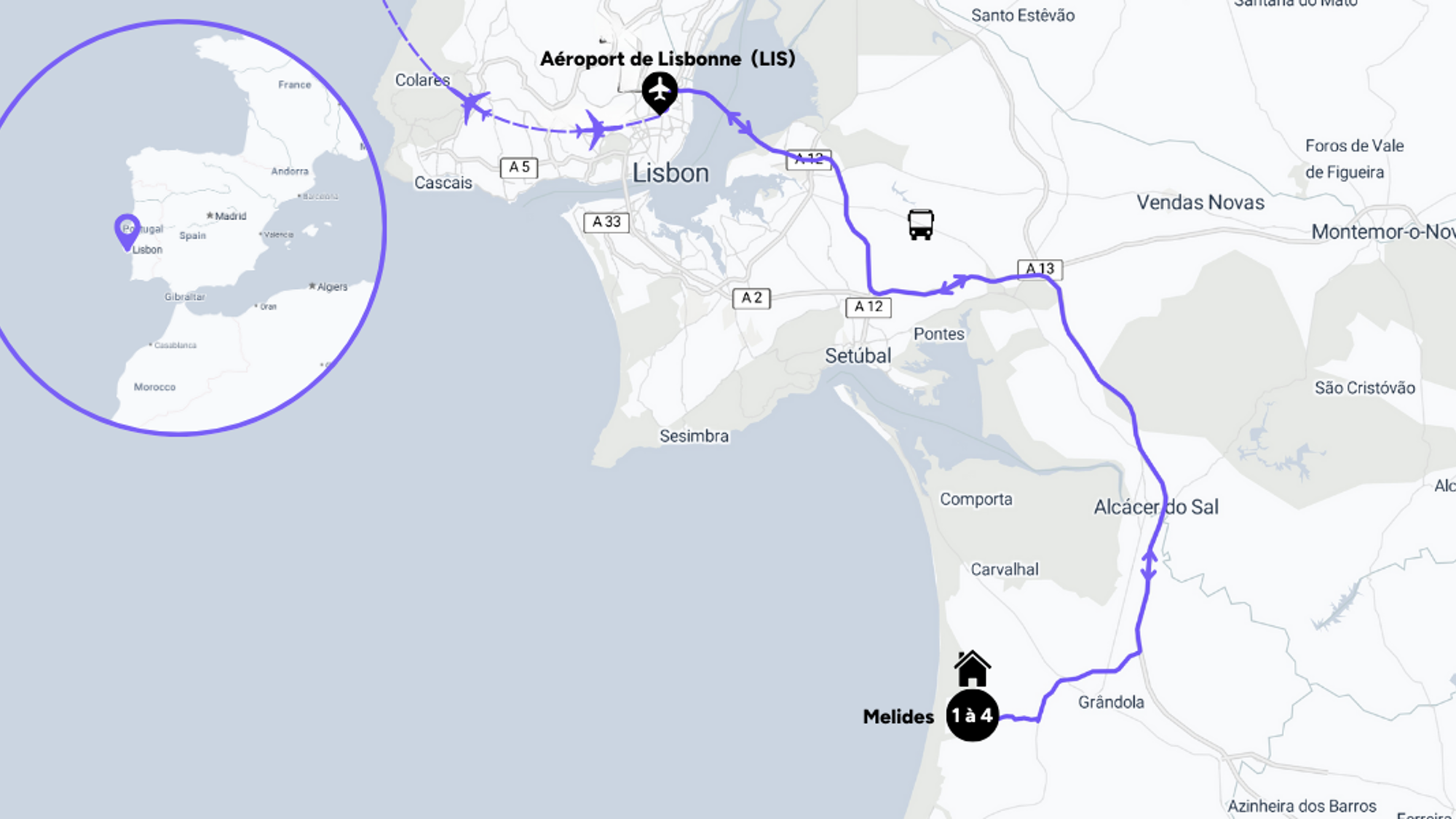 L'itinéraire de votre voyage entre femmes