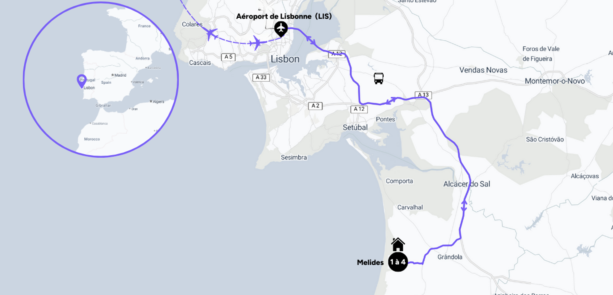 L'itinéraire de votre voyage entre femmes