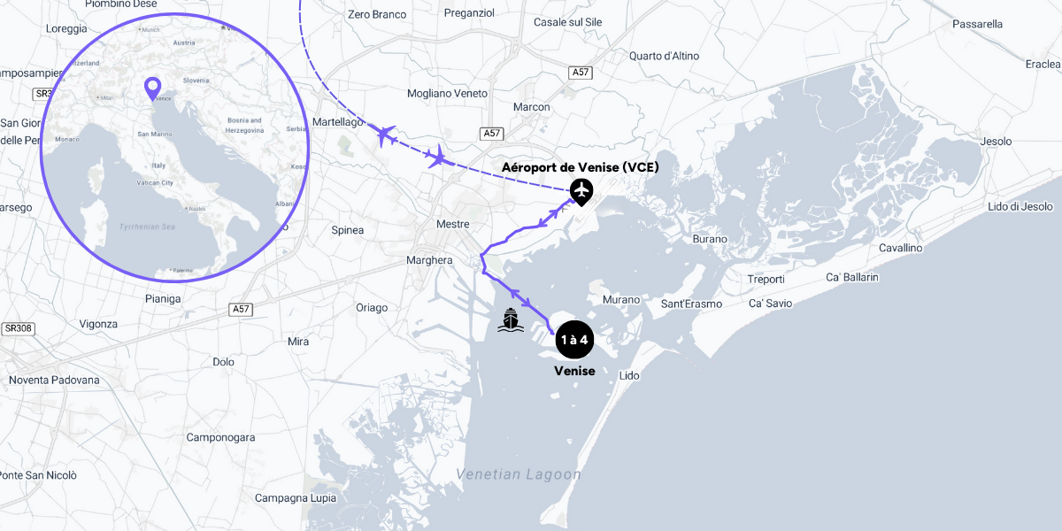 L'itinéraire de votre voyage 