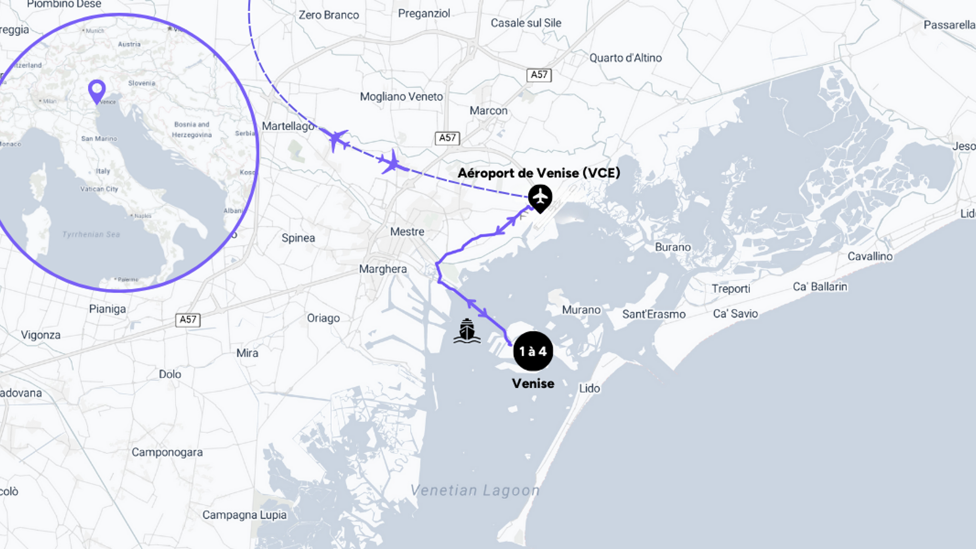 L'itinéraire de votre voyage