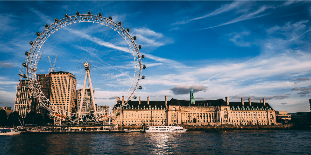 La vue panoramique de London Eye 