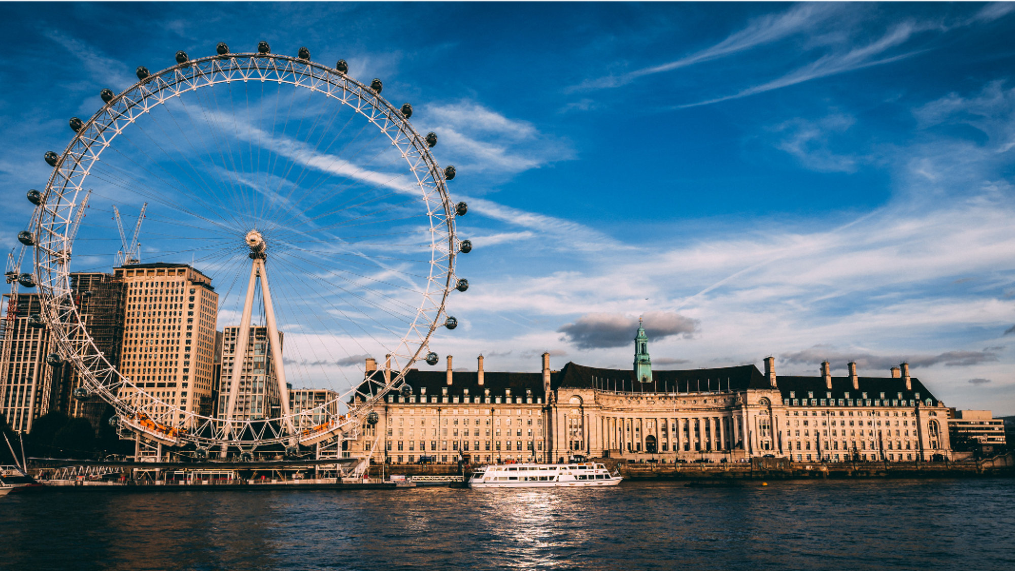 La vue panoramique de London Eye