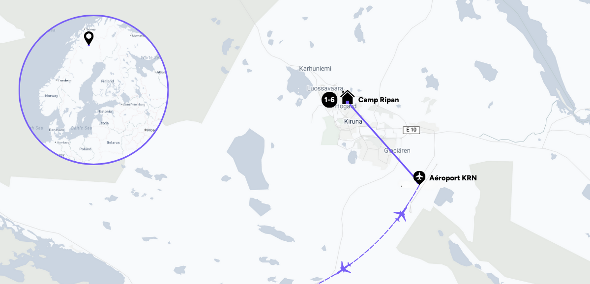 L'itinéraire de votre séjour