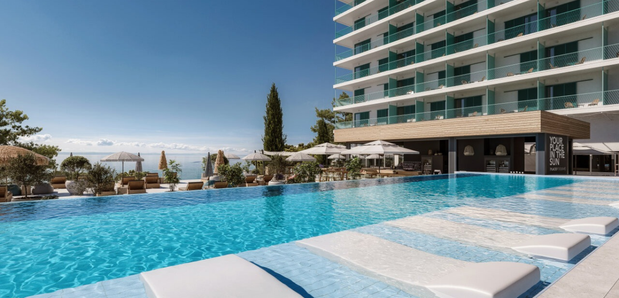 Entre deux excursions, un petit plouf dans la piscine de l'hôtel