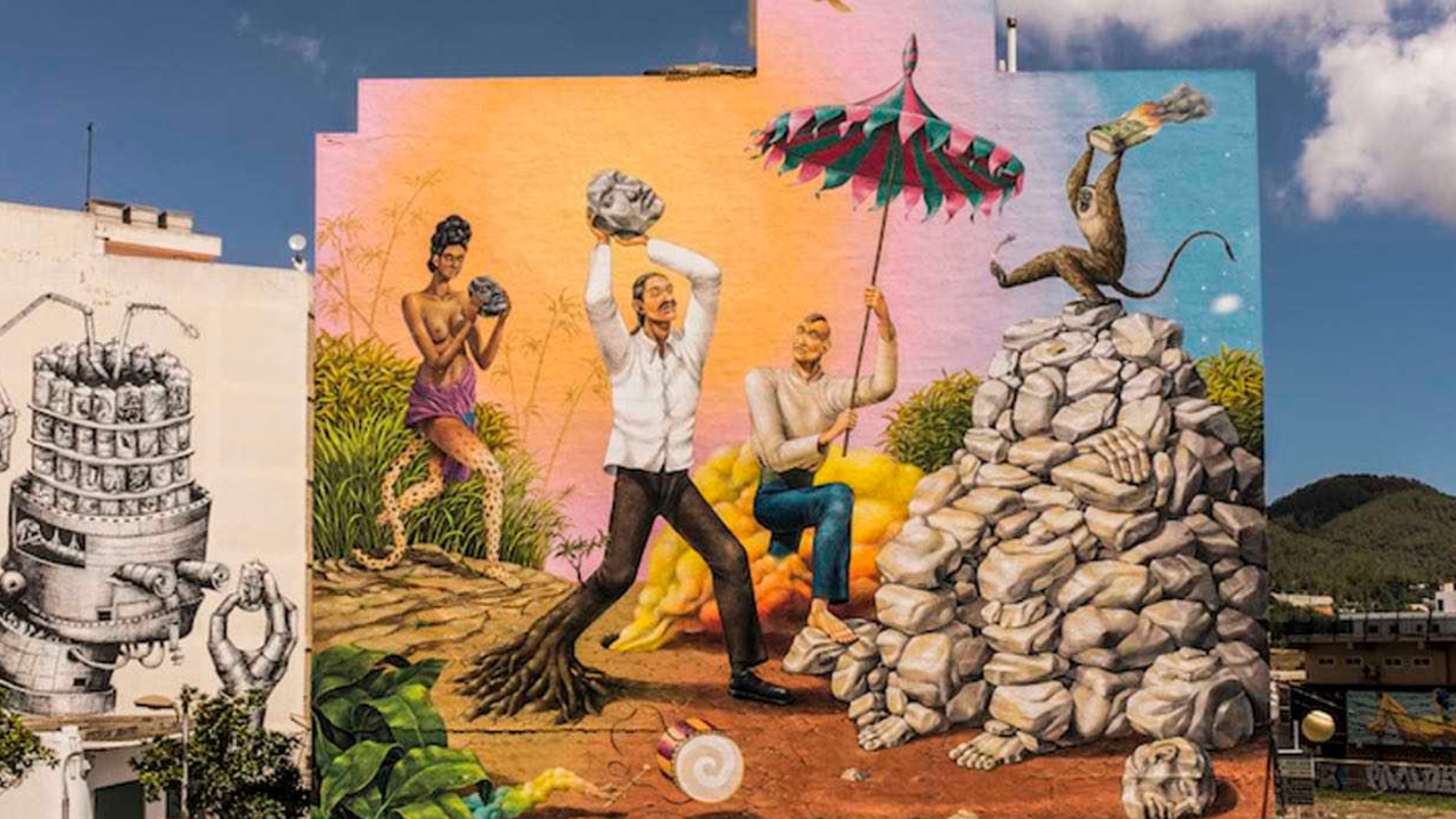 Street-art à Sant Antoni de Portmany, Ibiza, Espagne