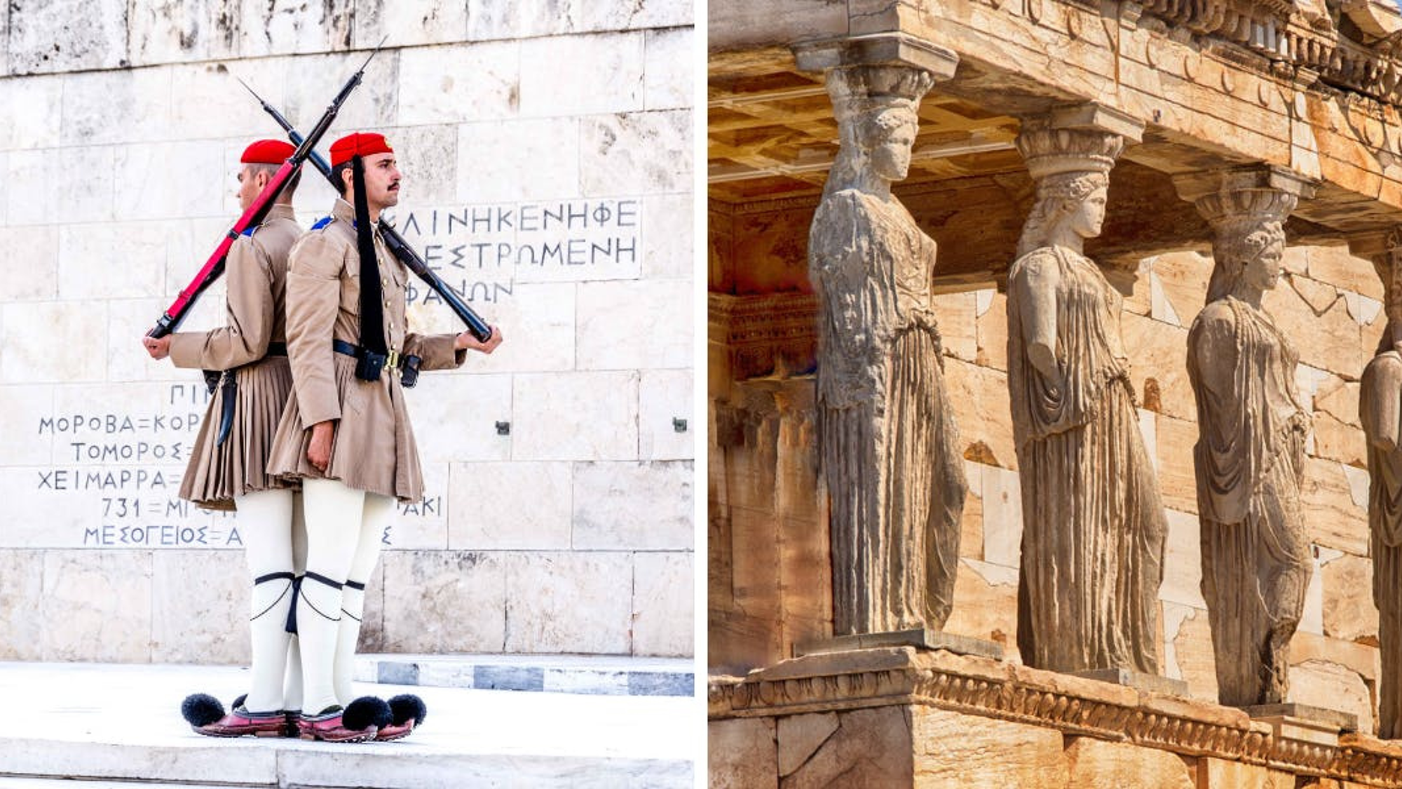 Danse grecque ? Non, relève de la garde devant le parlement !