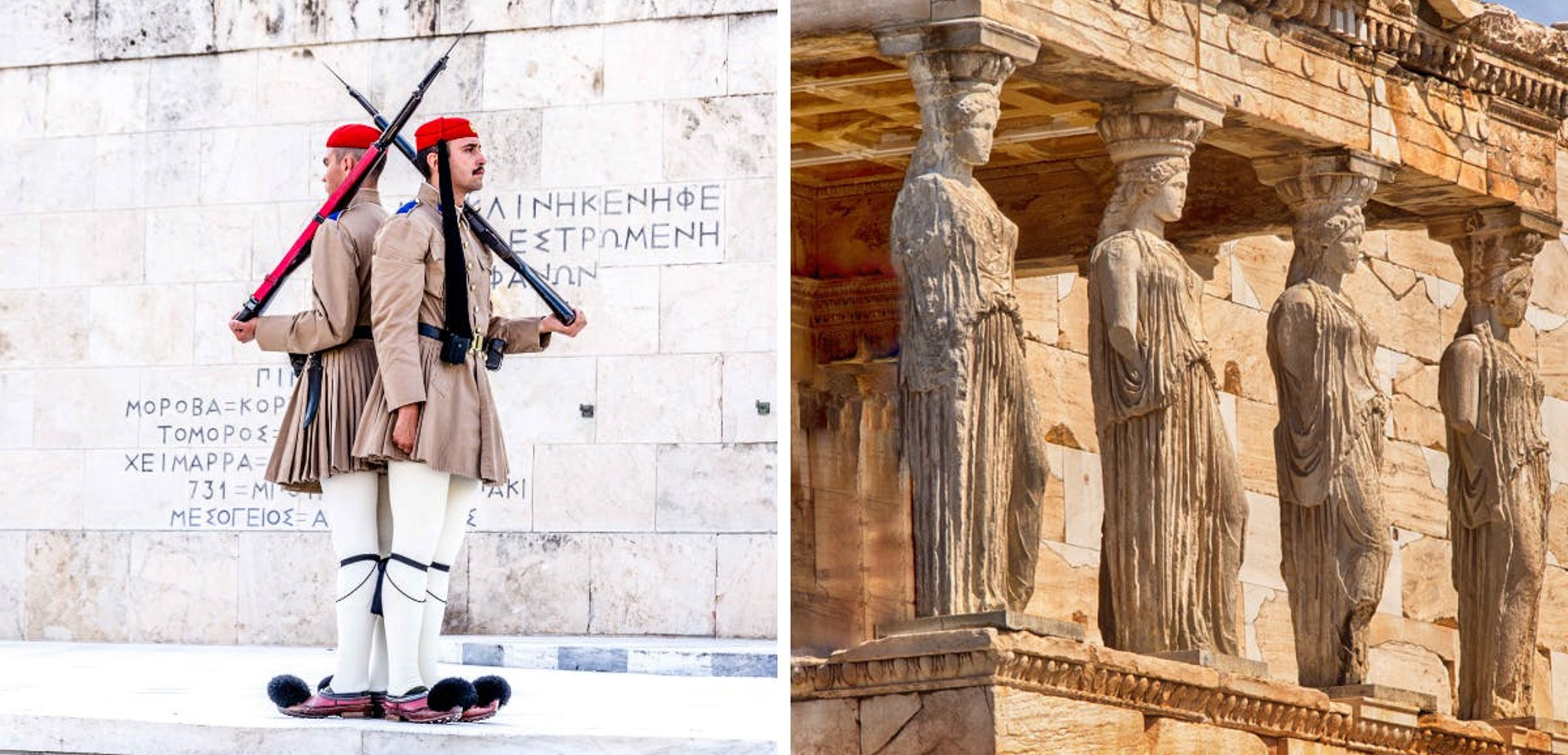 Danse grecque ? Non, relève de la garde devant le parlement !