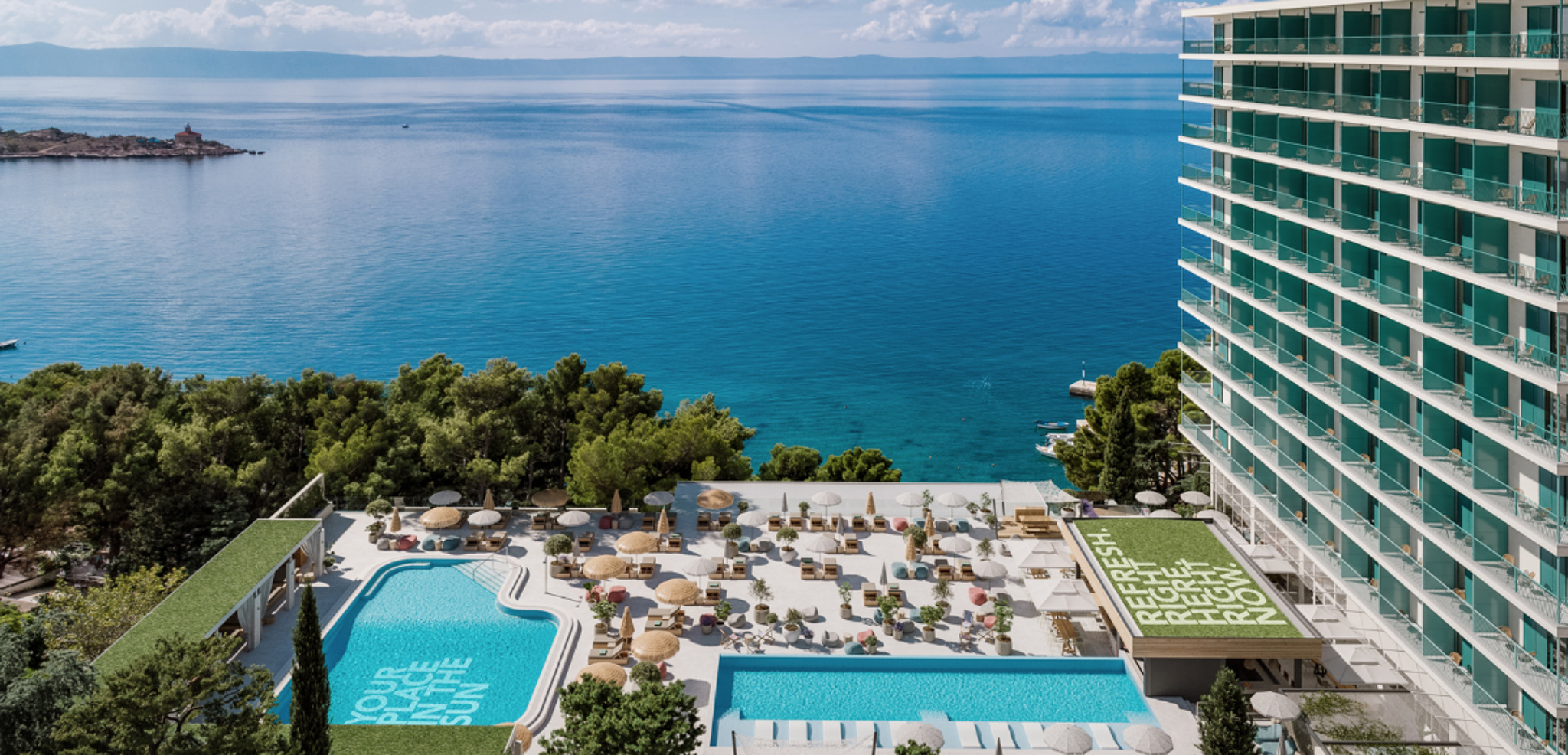 Installez-vous dans votre hôtel 3* dans la station balnéaire de Makarska