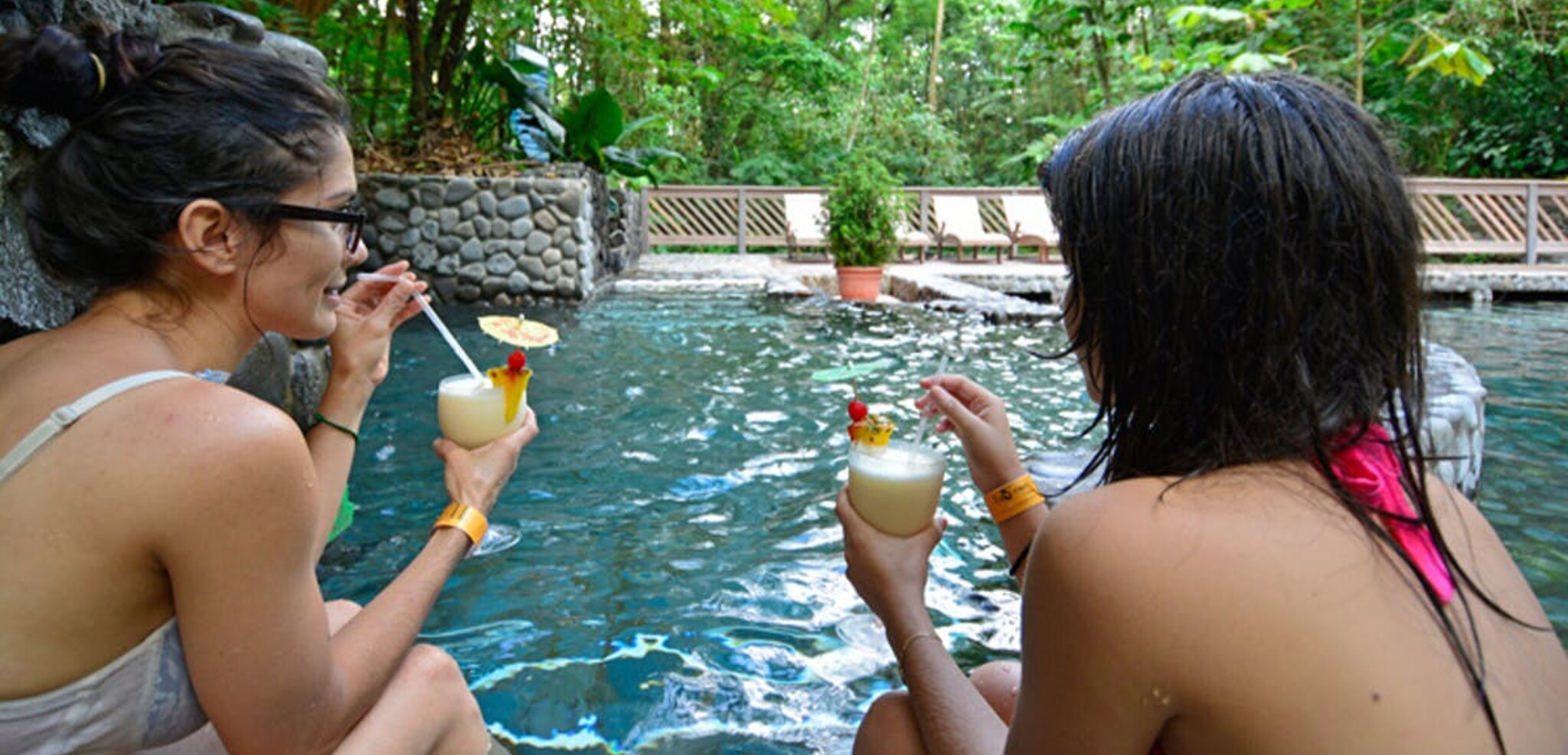 Moment détente dans les eaux thermales