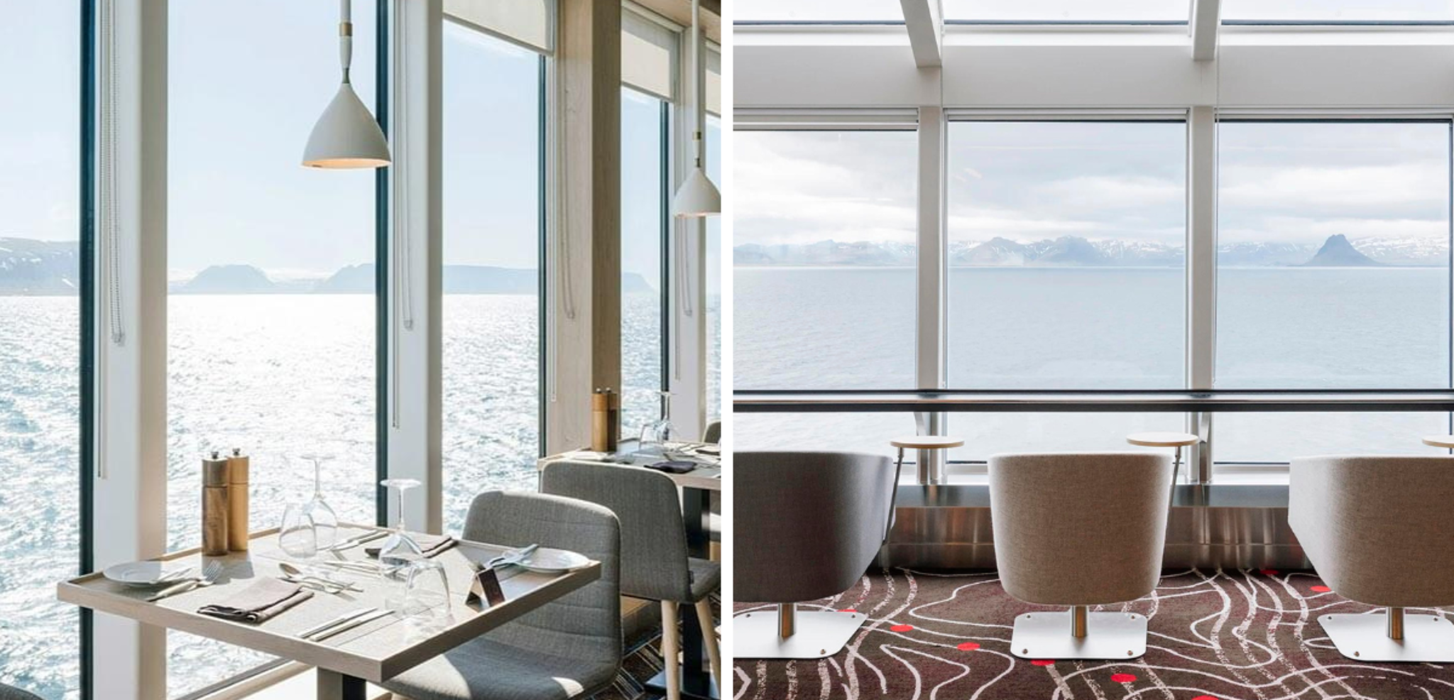 Reprenez des forces dans les restaurants à bord (avec vue !)