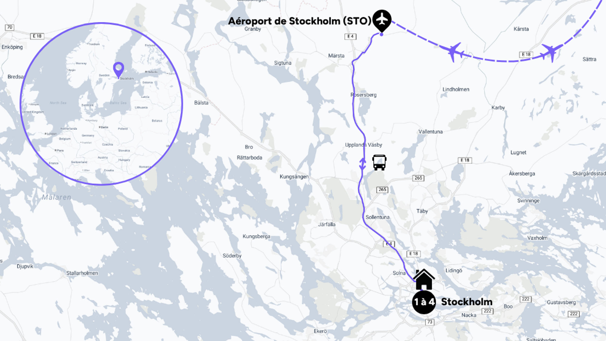 L'itinéraire de votre escapade à Stockholm