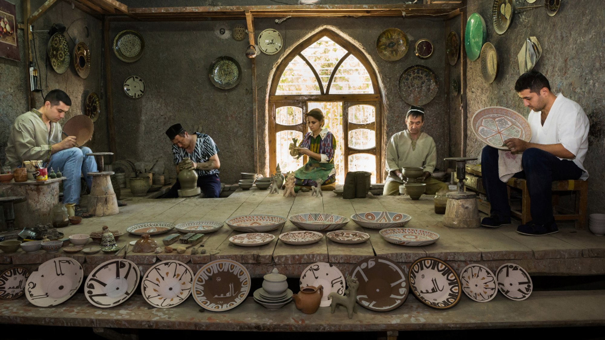 Atelier de potiers à Gijduvan