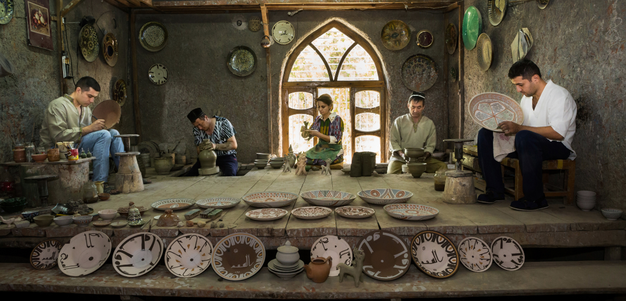 Atelier de potiers à Gijduvan