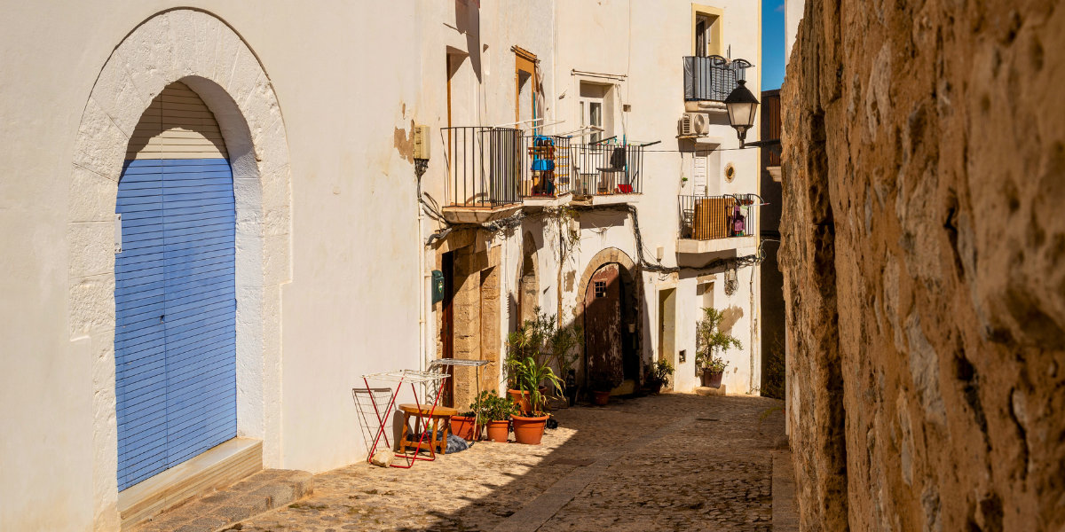 Les maisons blanches typiques 