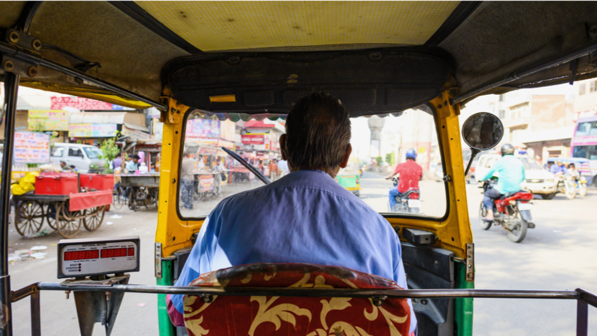 A bord d'un rickshaw dans les rues de New Delhi - jour 11