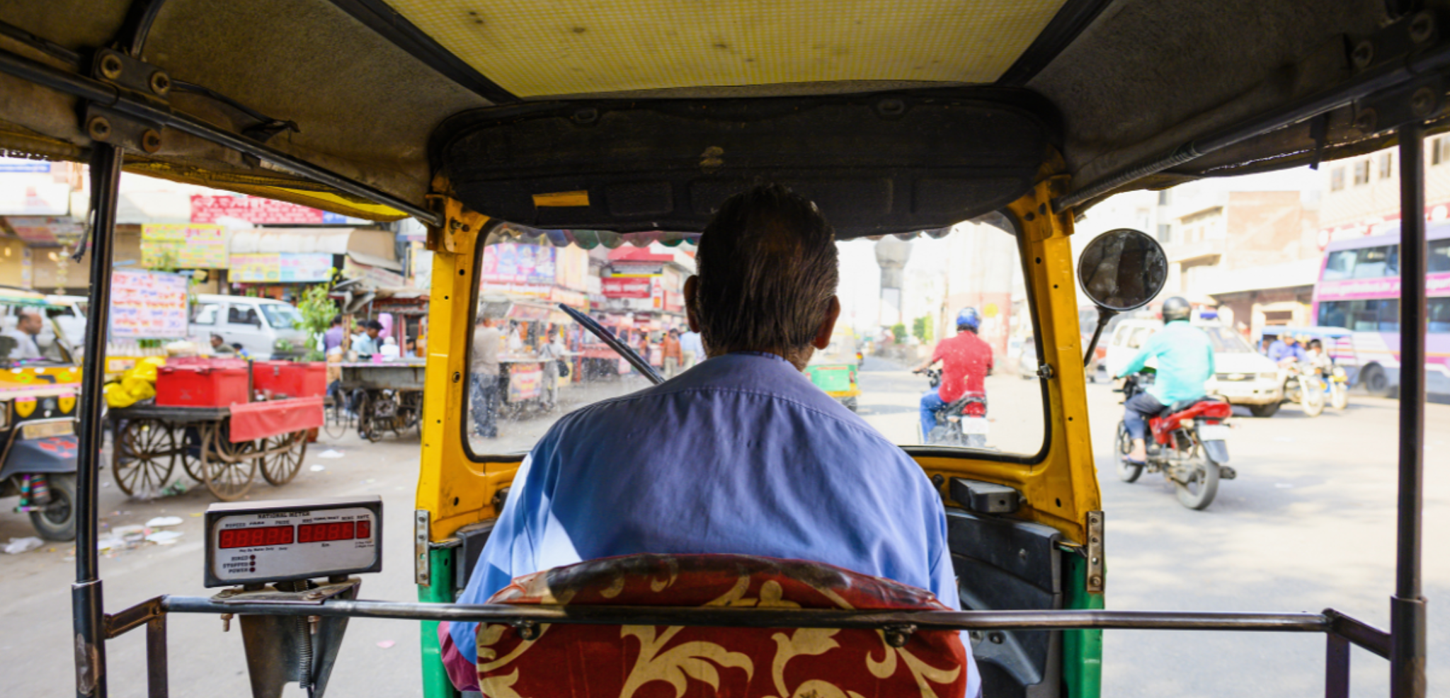 A bord d'un rickshaw dans les rues de New Delhi - jour 11