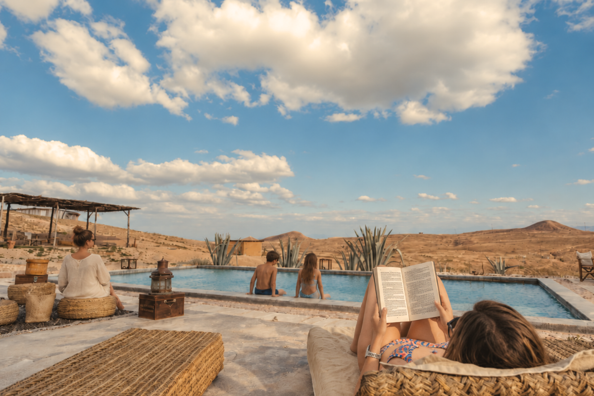 Scarabeo camp, Maroc (photo générée par l'intelligence artificielle)