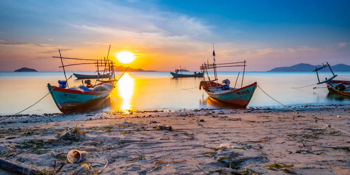 Coucher de soleil à Kep
