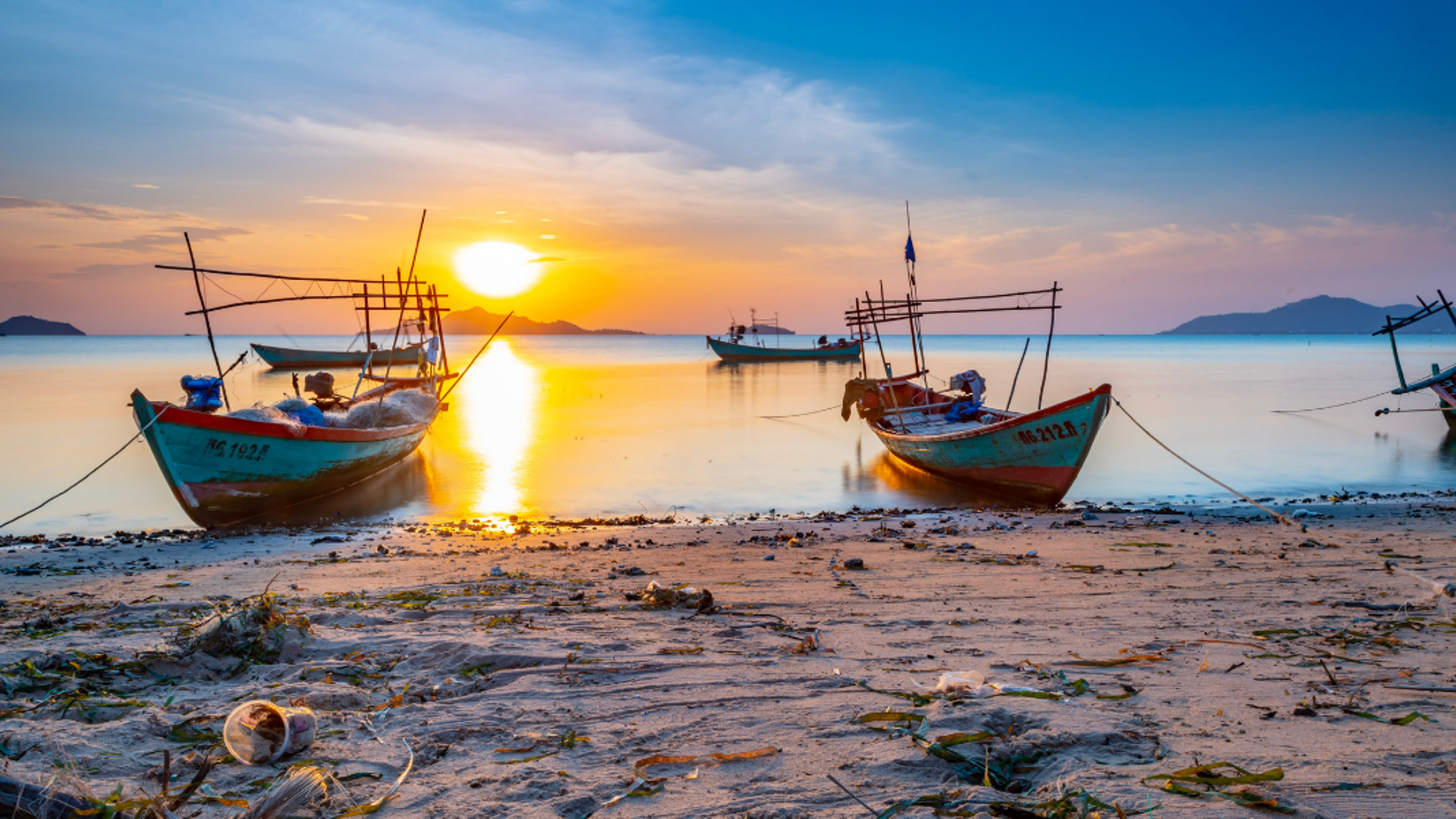 Coucher de soleil à Kep