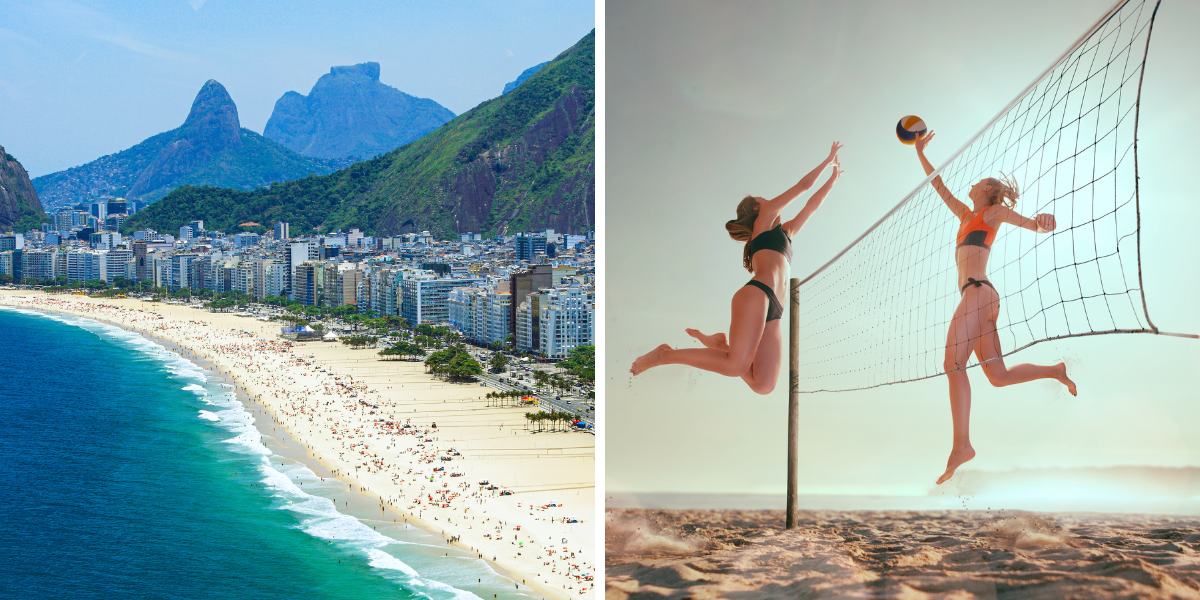 Avant un cours de Beach Volley ! 