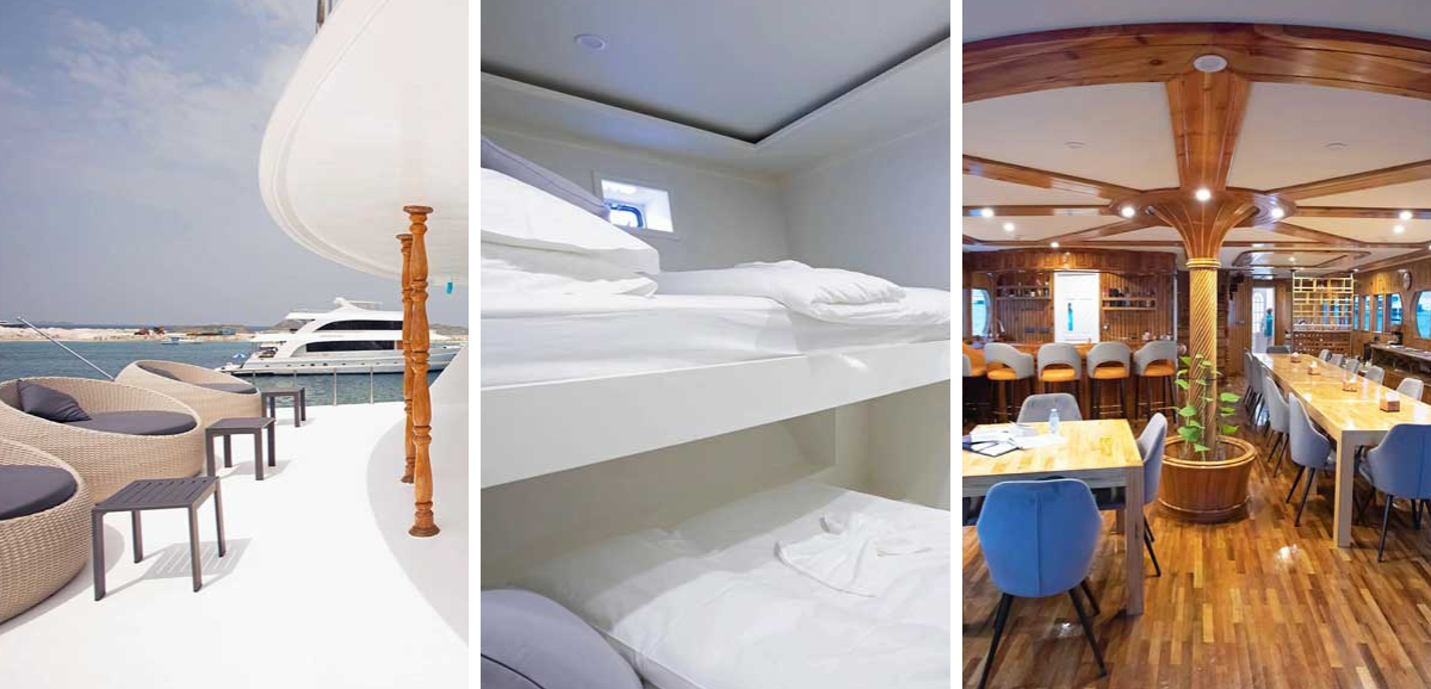 L'intérieur de votre bateau (Zaa Queen ou similaire, photo non contractuelle)