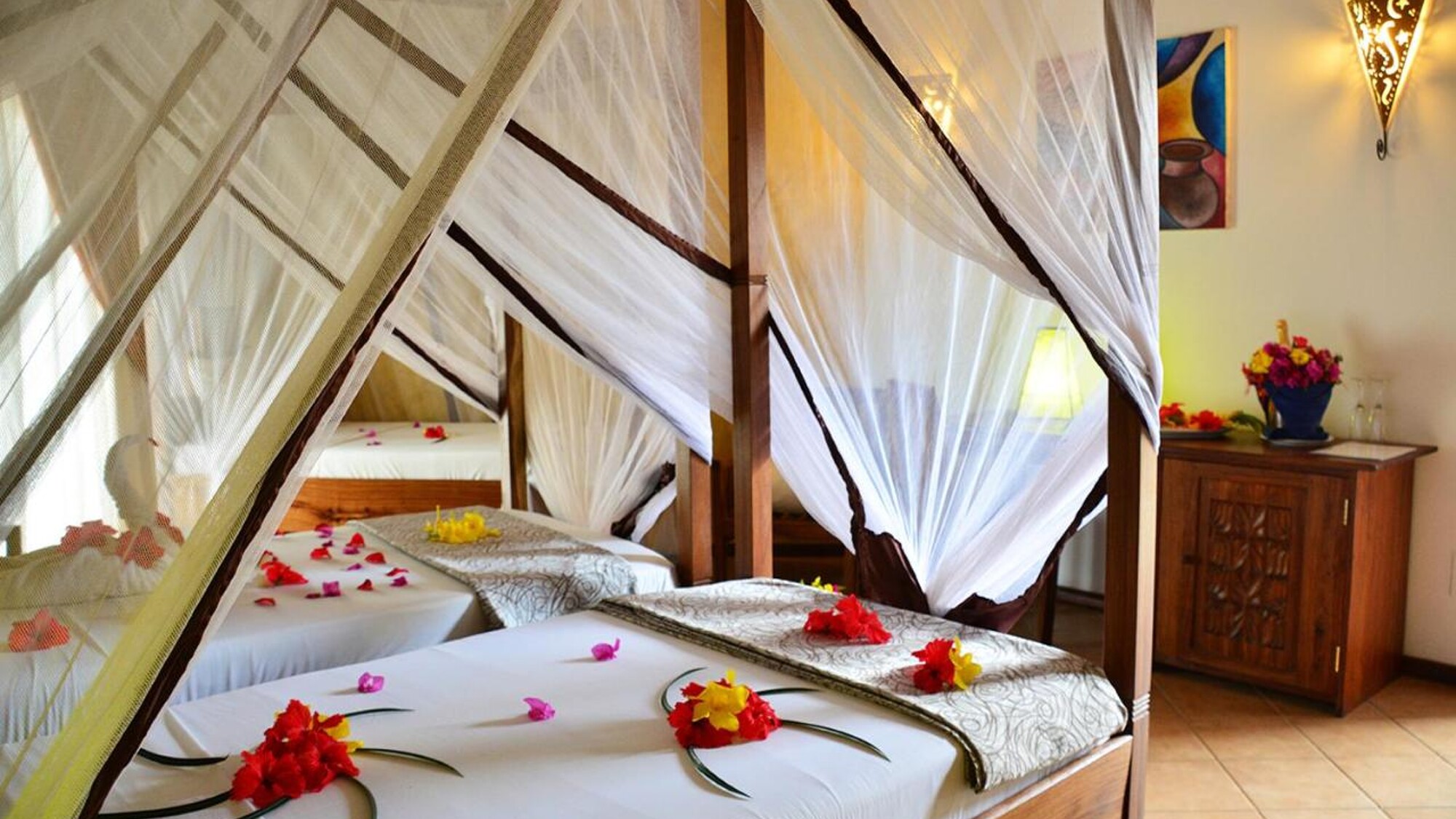 Des chambres confortables à partager entre Copines : Hôtel Voi Kiwengwa Resort (ou similaire)