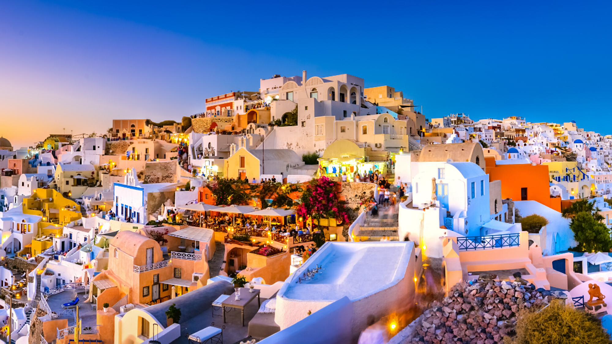 Santorin au coucher du soleil