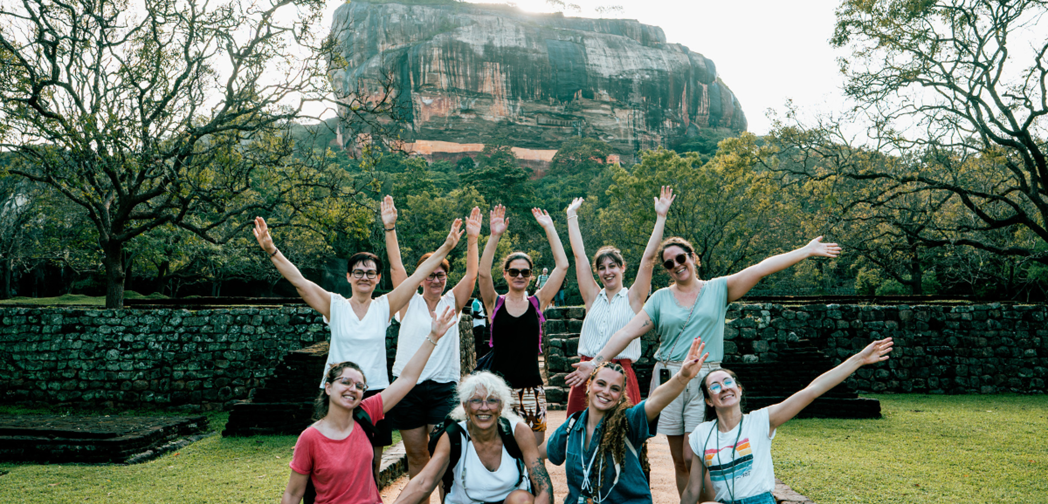 Une pause avant l'ascension du rocher du Lion, forteresse rocheuse de Sigiriya et symbole de l'île - Jour 3