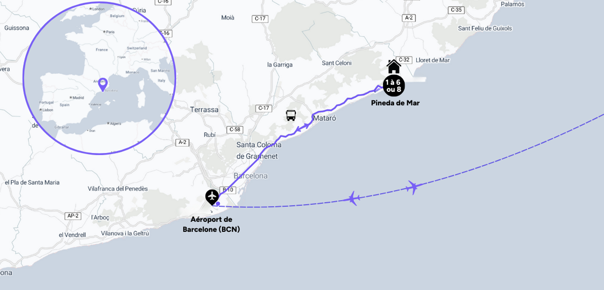 L'itinéraire de votre séjour entre femmes