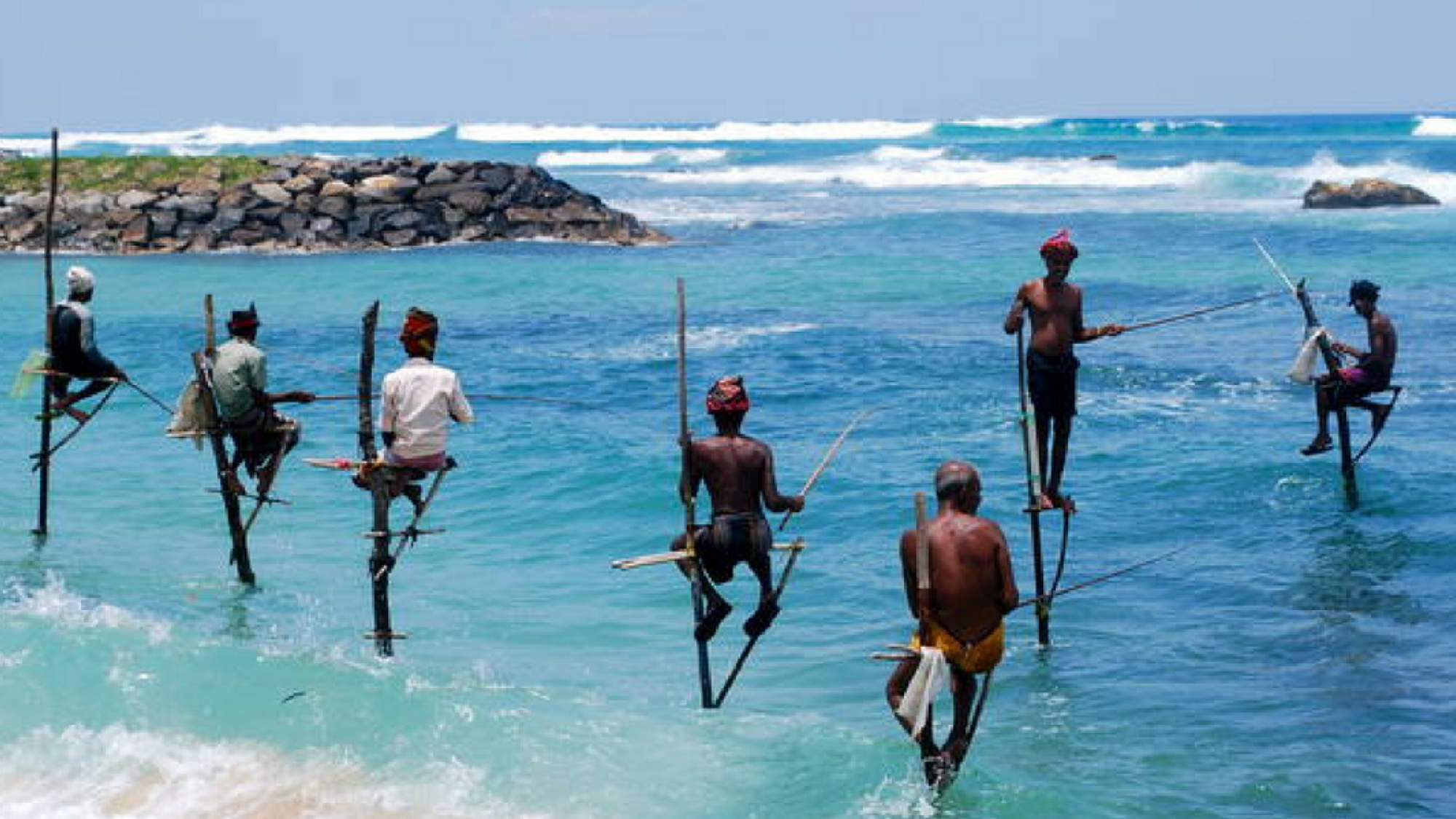 Pêcheurs traditionnels Sri Lankais