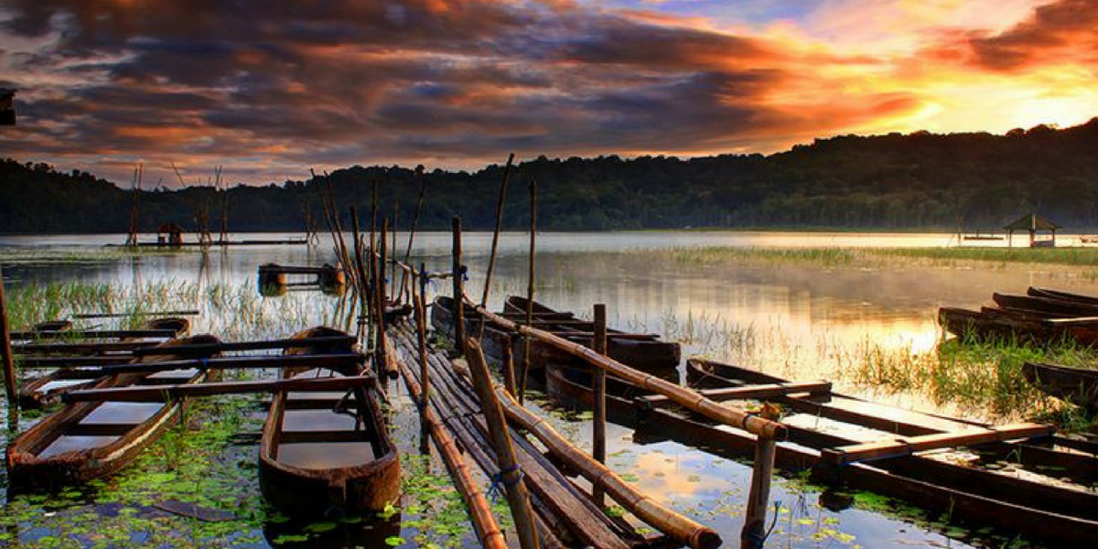 Canoe de bois typique