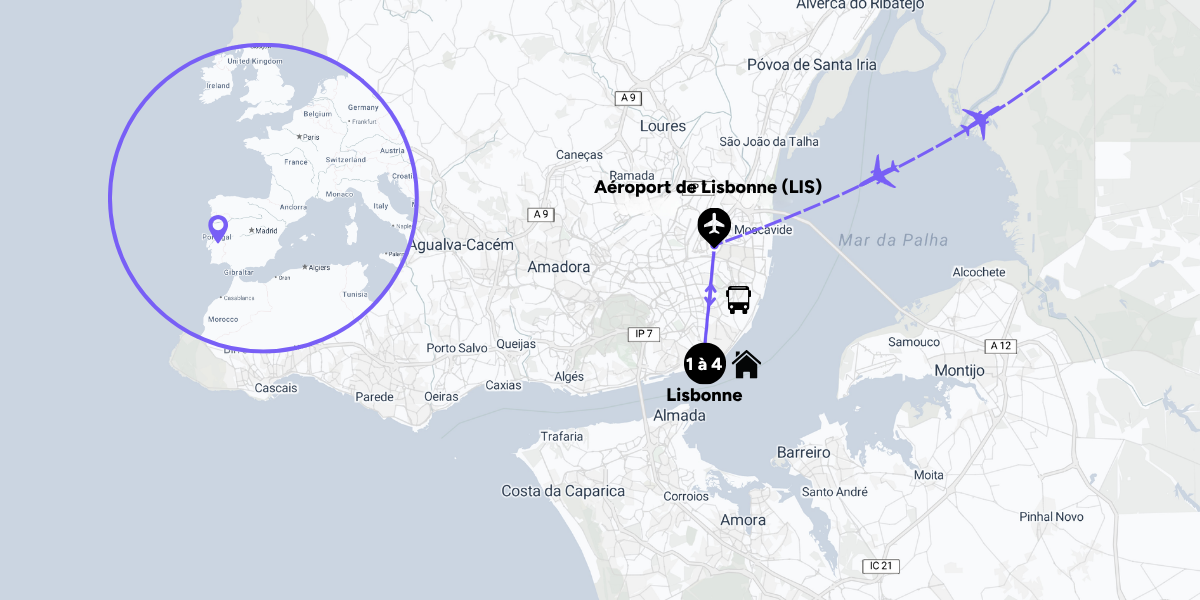 L'itinéraire de votre escapade à Lisbonne