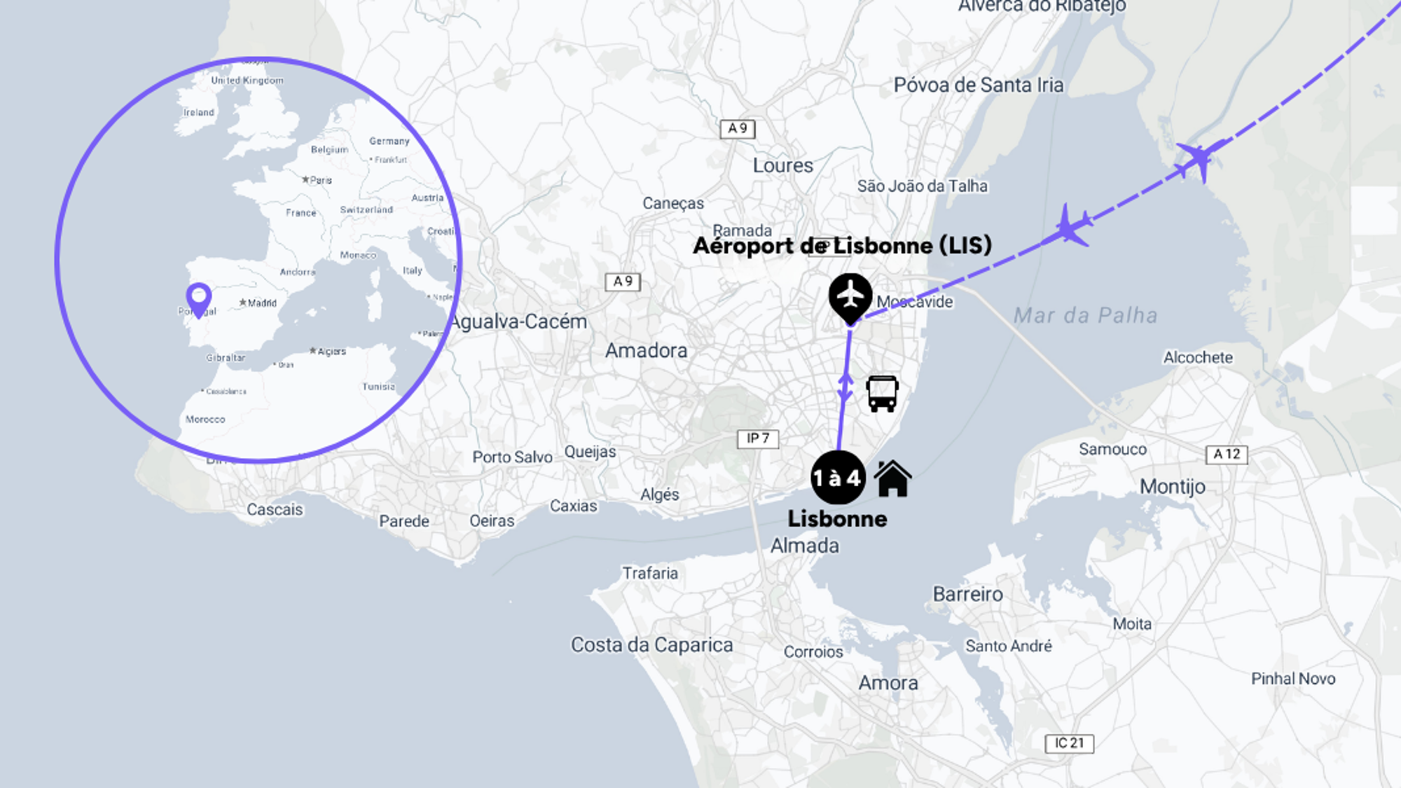 L'itinéraire de votre escapade à Lisbonne