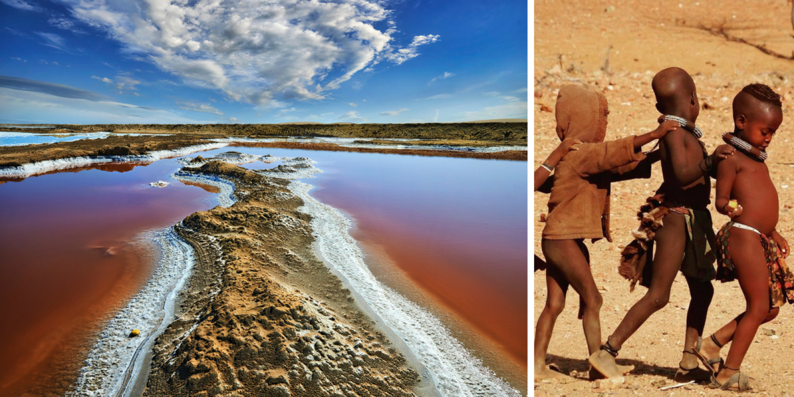 Walvis bay et les enfants Himbas