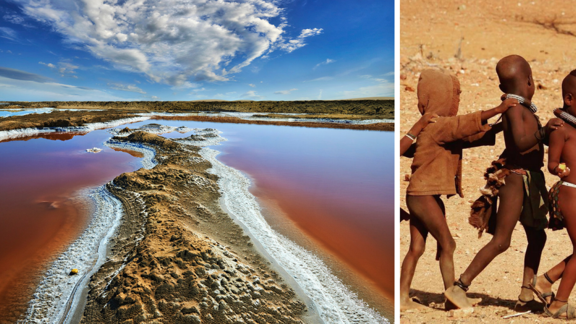 Walvis bay et les enfants Himbas