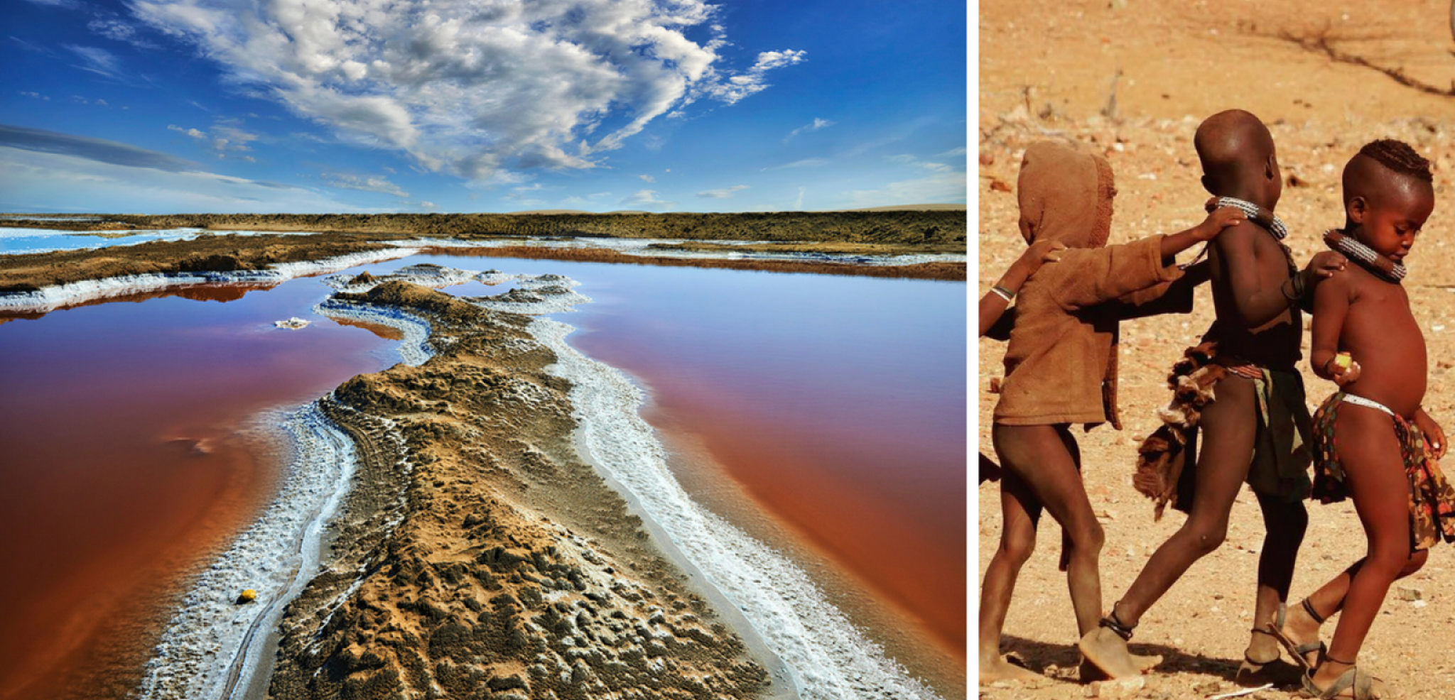 Walvis bay et les enfants Himbas