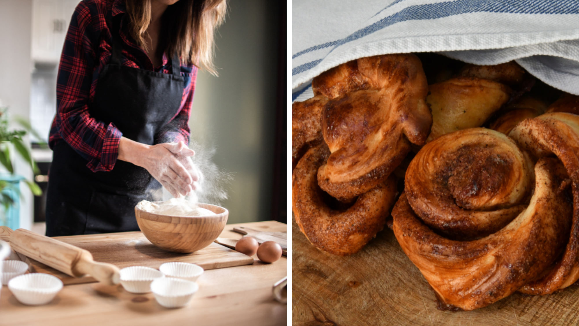 Confection de la fameuse pulla, brioche à la cannelle typique